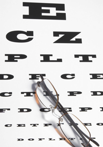 eye exam chart