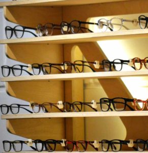 eye glasses at eye doctor